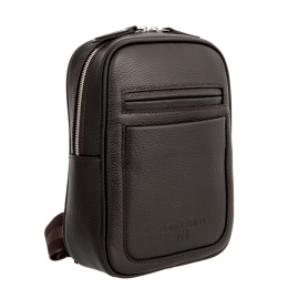 Сумка слинг, коричневая Sergio Belotti 7072 Napoli dark brown