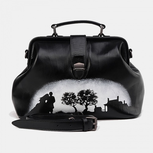 Женская сумка, черная Alexander TS W0023 Black Унесенные ветром.Силуэт