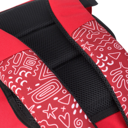 Рюкзак TORBER CLASS X, красный с орнаментом T2602-22-RED-M