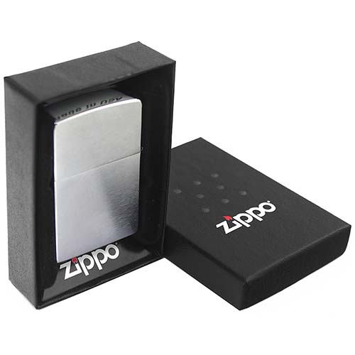 Зажигалка Classic с покр. Black Ice серебристая Zippo 28802 GS