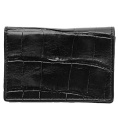 Визитница чёрная. Кожа КРОКОДИЛА Др.Коффер S14024