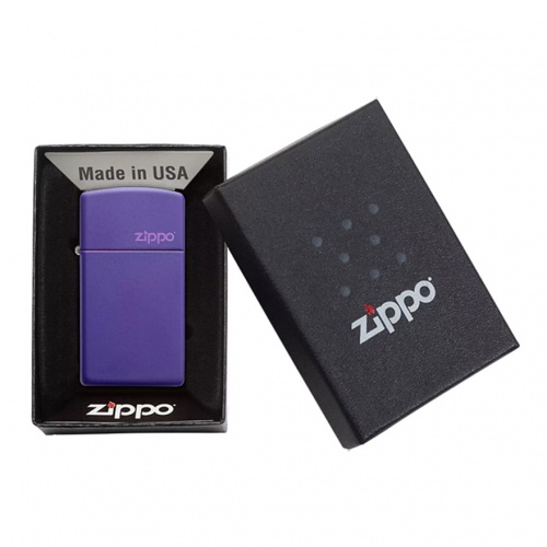 Зажигалка с покрытием Purple Matte, латунь/сталь, фиолетовая, матовая Zippo 1637ZL GS