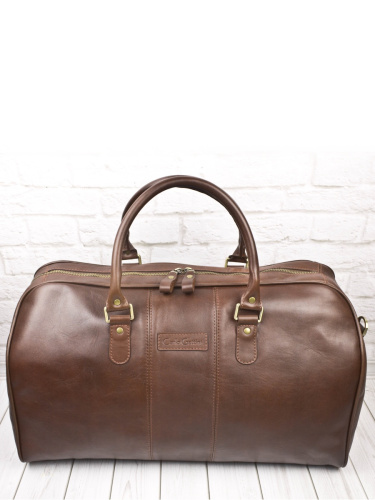 Кожаная дорожная сумка Campelli Premium brown Carlo Gattini 4014-53