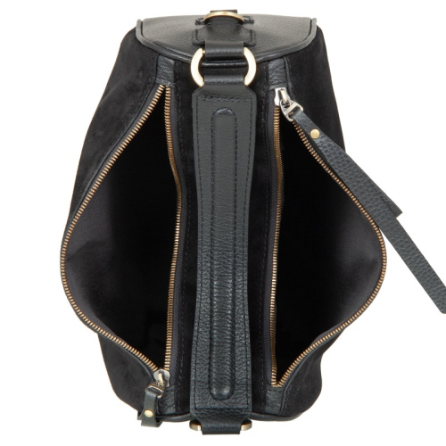 Женская сумка, черная Sergio Belotti 60222 black velour
