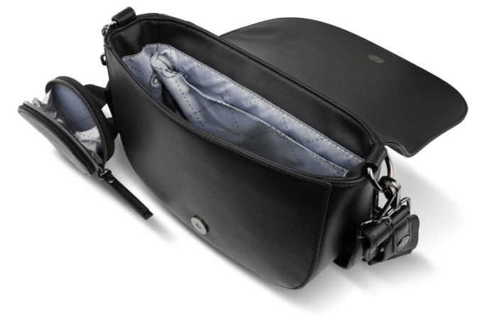 Сумка наплечная женская BUGATTI Almata, с кошельком, чёрная 49665801