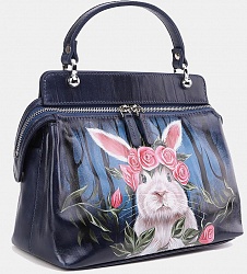Женская сумка, синяя Alexander TS W0042 Blue Кролик в стране чудес