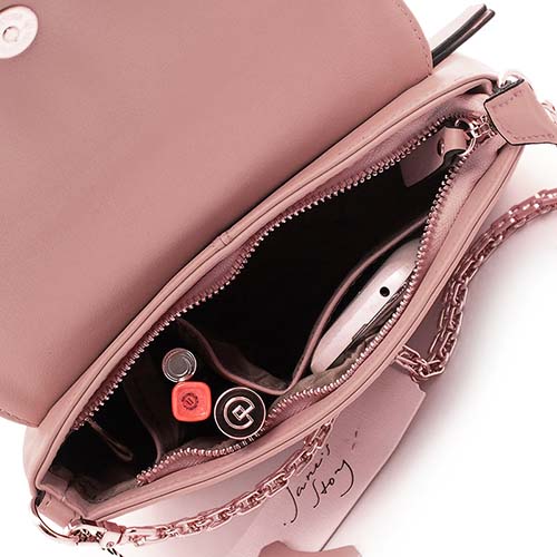 Женская сумка розовая. Натуральная кожа Jane's Story 2196-68
