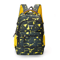 Рюкзак TORBER CLASS X, черно-желтый с орнаментом T2743-YEL
