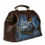 Женская сумка-саквояж коричневая с росписью Alexander TS Медиум Фрейм «Чешир на ветке»