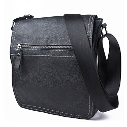 Кожаная мужская сумка Alessano black Carlo Gattini 5030-01