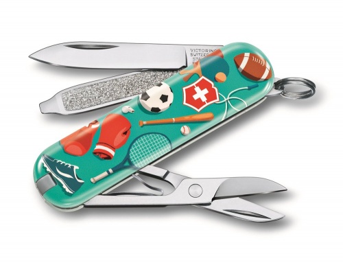 Нож-брелок Classic ''Sports World'', комбинированный Victorinox 0.6223.L2010 GS