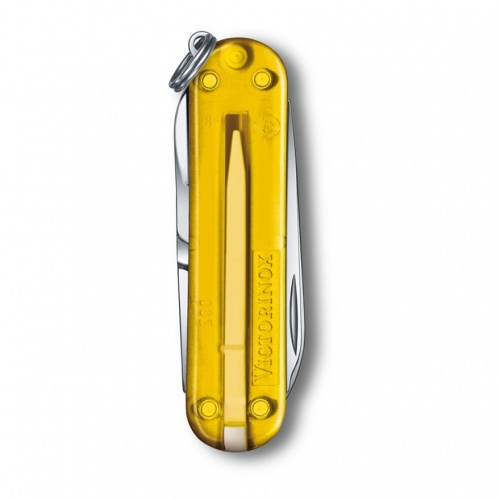 Нож-брелок, 58 мм, 7 функций, полупрозрачный жёлтый Victorinox 0.6223.T81G GS