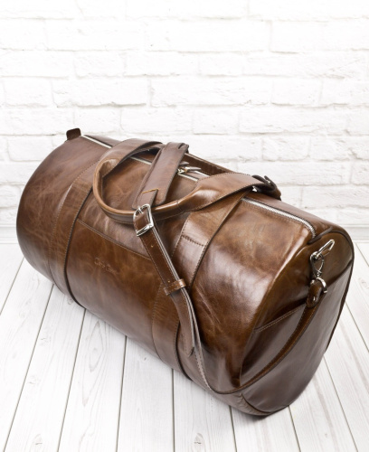 Кожаная дорожная сумка Faenza Premium brown Carlo Gattini 4033-02