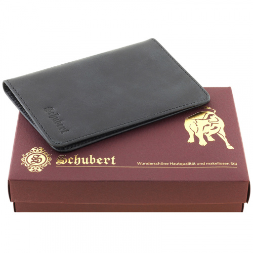 Обложка для паспорта с отделениями для карт чёрная SCHUBERT o025-402/01