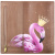 Кошелёк № 3 «Фламинго» бежевый с росписью Alexander TS