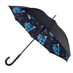 Зонт женский трость Fulton L754-4428 NightSkyFlowers (Синие цветы)