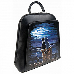 Рюкзак черный Alexander TS R0023 Мартовские коты