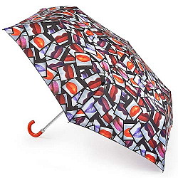 Женский зонт механика Lulu Guinness комбинированный Fulton L718-3078 LipsPolaroid