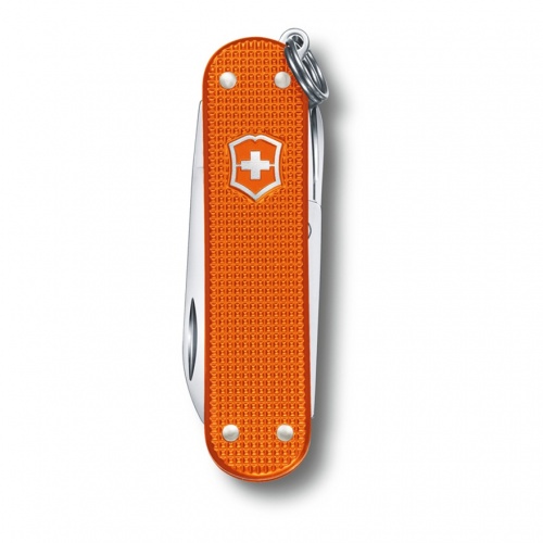 Нож-брелок, 58 мм, 5 функций, алюминиевая рукоять, оранжевый Victorinox 0.6221.L21 GS