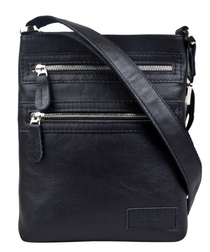 Кожаная мужская сумка Valdozza black Carlo Gattini 5069-01