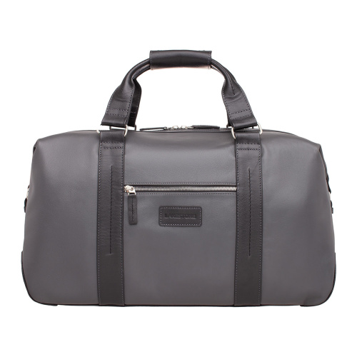 Кожаная дорожно-спортивная сумка Woodstock Grey/Black Lakestone 97543/GR/BL
