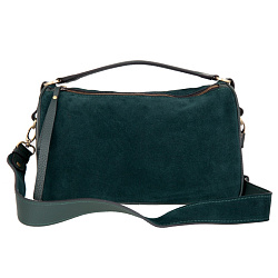 Женская сумка, зеленая Sergio Belotti 60222 green velour