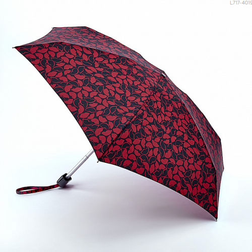 Зонт женский механика LuluGuinness красный Fulton L717-4019 AllOverHandDrawnLips