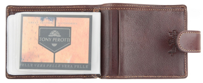 Портмоне + кредитница коричневая Tony Perotti 331230/2