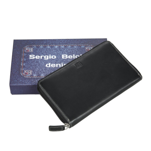 Портмоне черное Sergio Belotti 816-03 denim black