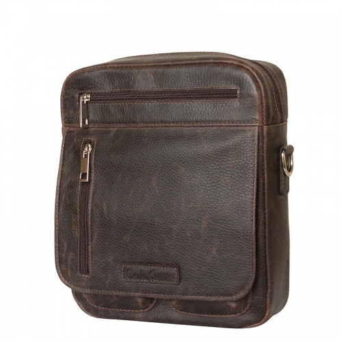 Кожаная мужская сумка, коричневая Carlo Gattini 5015-04