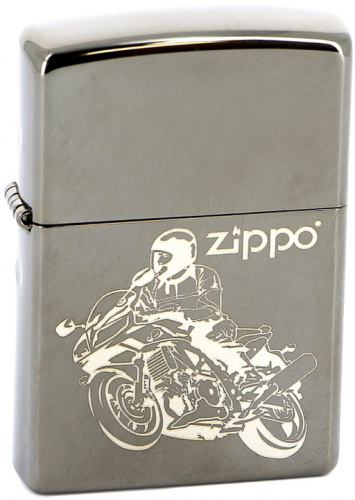 Зажигалка с покр. High Polish Chrome серебристая Zippo 150 Moto GS