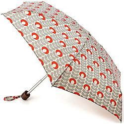 Женский зонт механика Orla Kiely серый Fulton L744-3209 FlowerOvalStemTomato