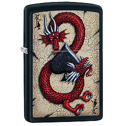 Зажигалка Dragon Ace Design с покрытием Black Matte Zippo 29840 GS