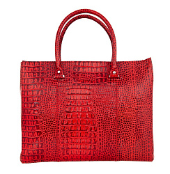 Женская сумка, красная Sergio Belotti 7524 Croco (KM) red Capri