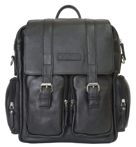 Кожаный рюкзак-сумка, черная Carlo Gattini 3003-01