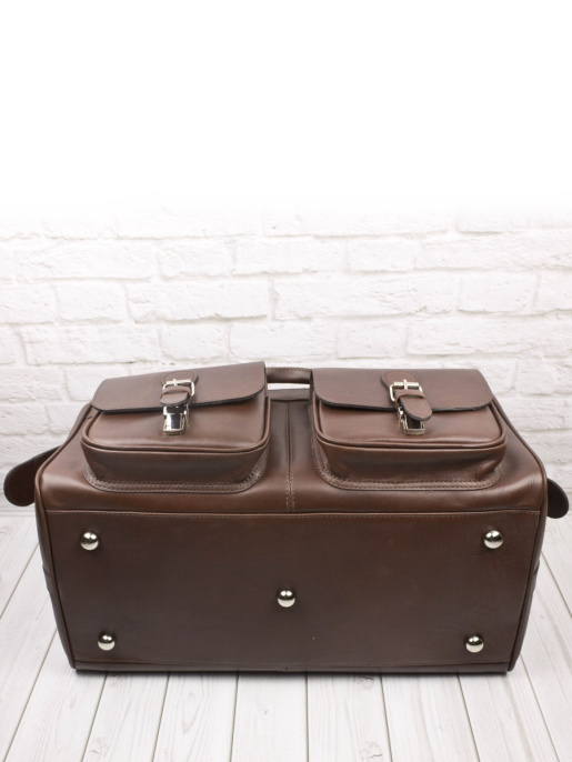 Кожаный саквояж Fabriano premium brown Carlo Gattini 4008-53