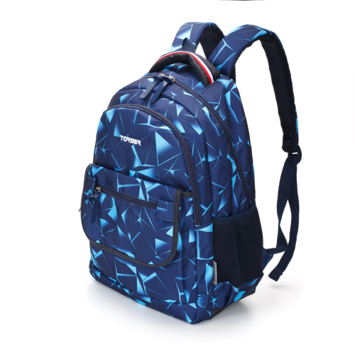 Рюкзак TORBER CLASS X, темно-синий с орнаментом T2743-NAV-BLU