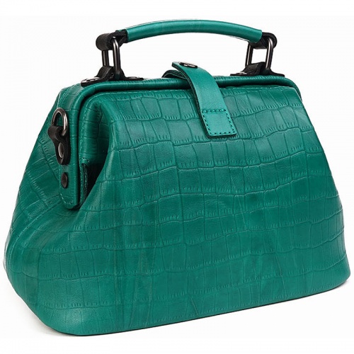 Женская сумка зеленая Alexander TS W0013 Green Croco Black