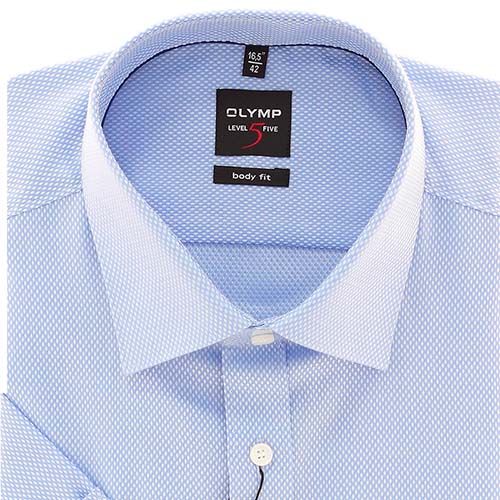 Мужская сорочка голубая Level 5 BF Olymp 20667211. Размер 39