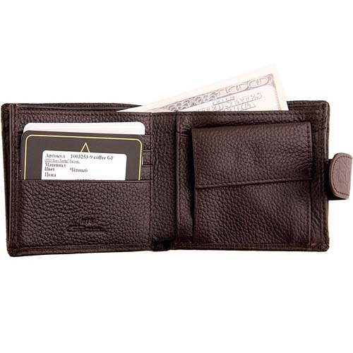Мужской кошелёк коричневый Giorgio Ferretti 1003253-9 coffee GF