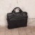 Кожаная деловая сумка для ноутбука Glenroy Black Lakestone 926014/BL