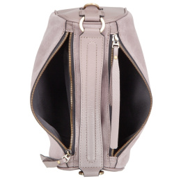 Женская сумка, серая Sergio Belotti 60222 pink-grey velour