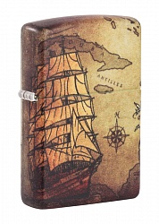 Зажигалка Pirate Ship с покр. White Matte, белая Zippo 49355 GS
